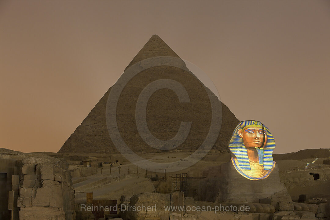 Licht und Ton Show an den Pyramiden von Gizeh