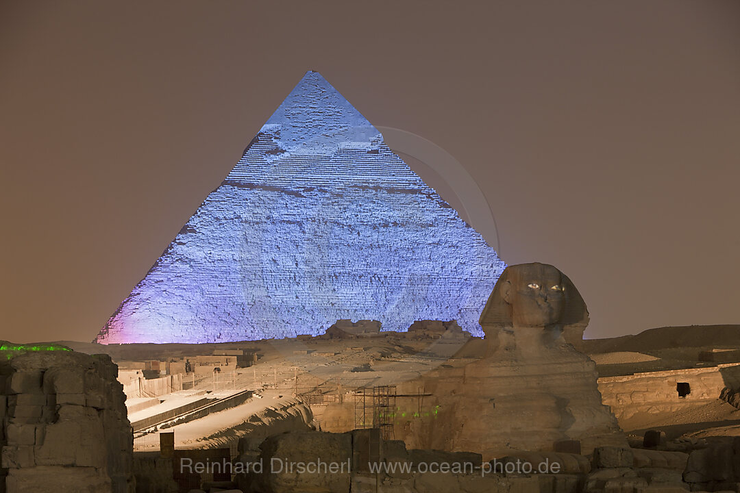 Licht und Ton Show an den Pyramiden von Gizeh