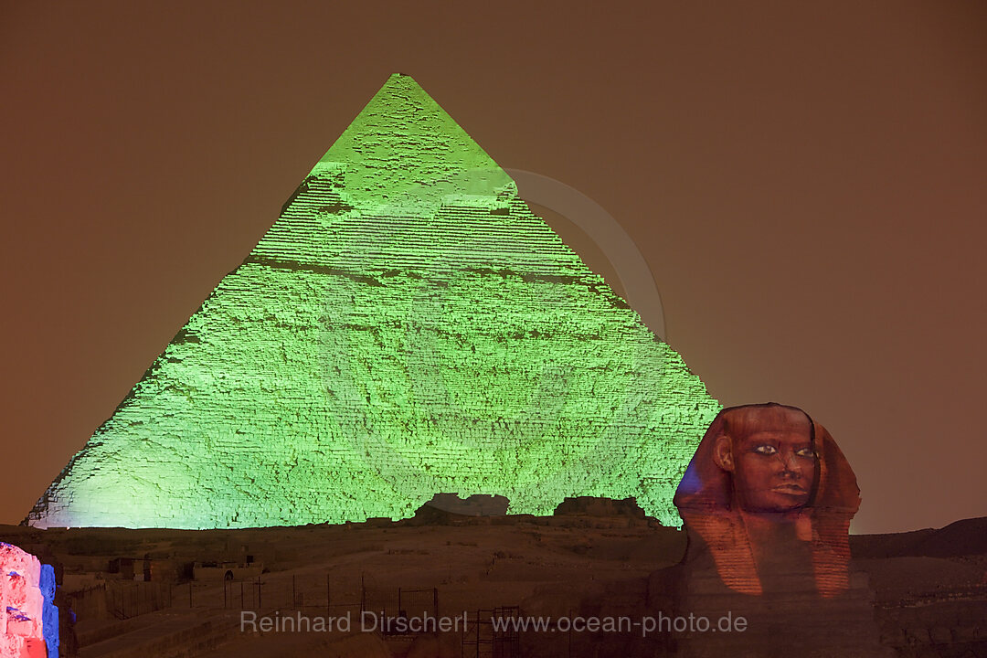 Licht und Ton Show an den Pyramiden von Gizeh