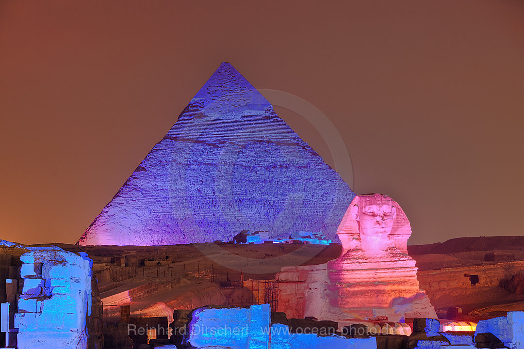 Light and Sound Show at Pyramids of Giza