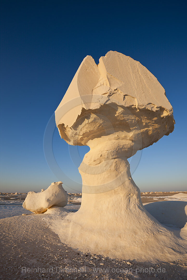 Figuren und Formationen aus Kalkstein in Nationalpark Weisse Wueste