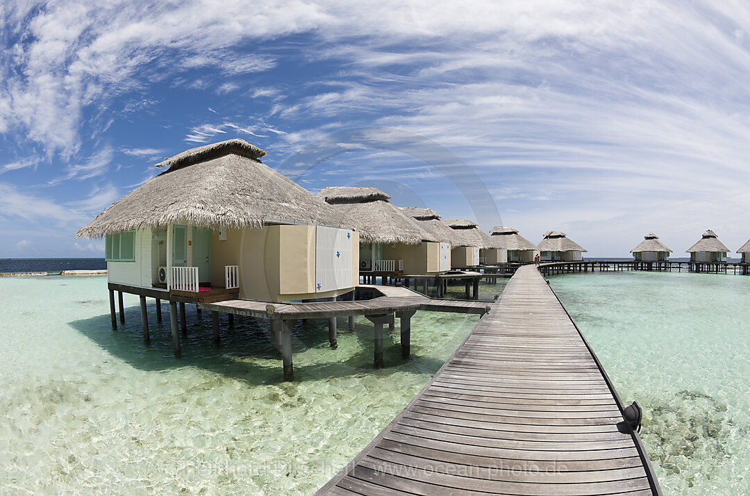 Wasserbungalow der Malediveninsel Ellaidhoo