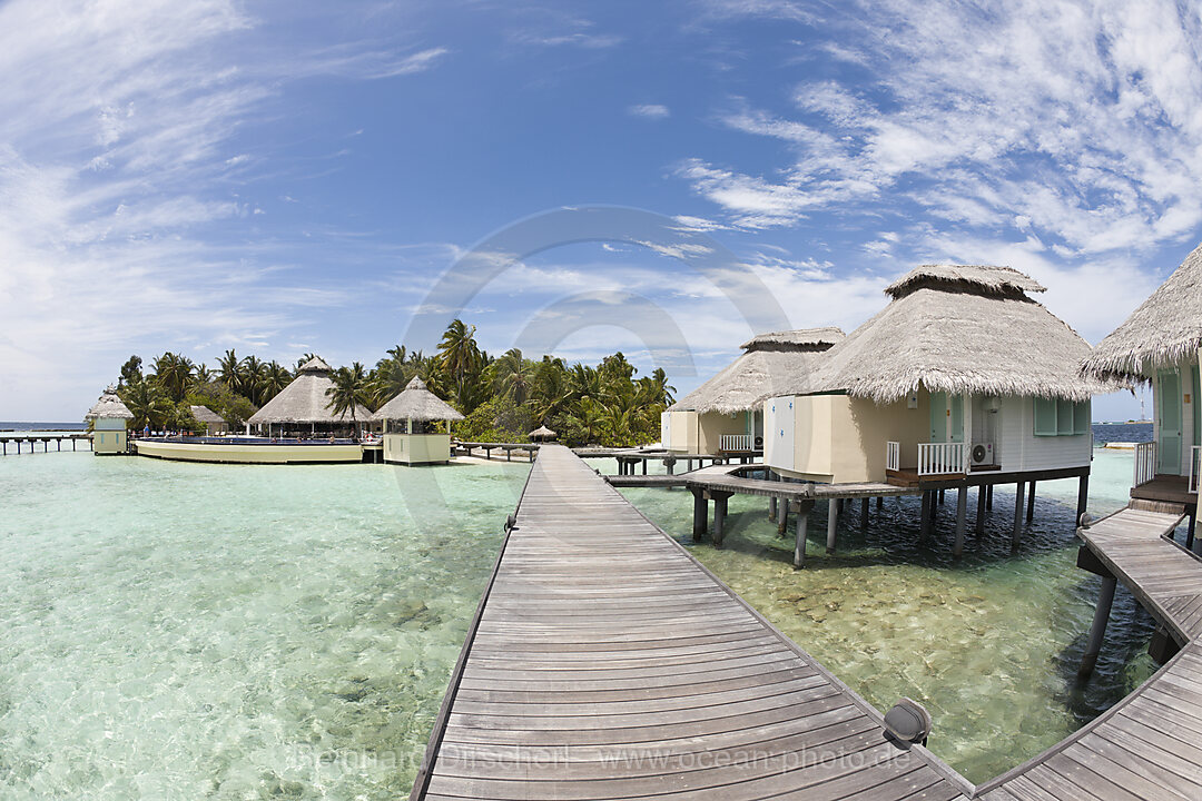Wasserbungalow der Malediveninsel Ellaidhoo