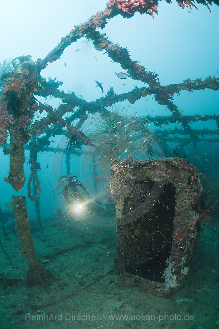 Diver at Kuda Giri Wreck