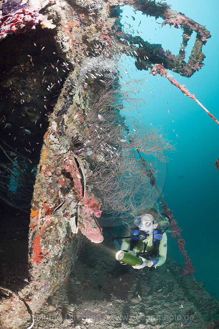 Diver at Kuda Giri Wreck