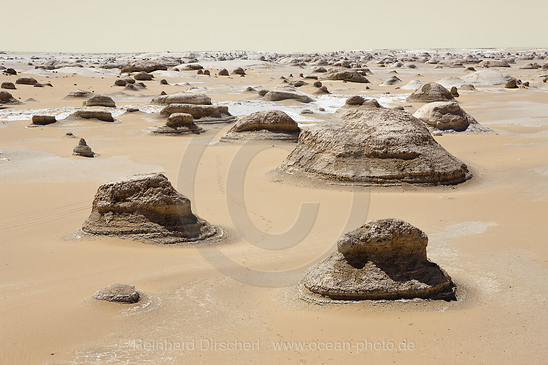 Cone Formations of Limestone in White Desert National Park