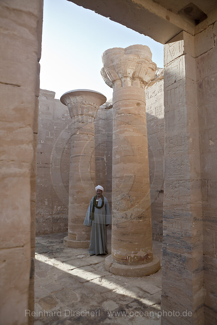 Columned Hall of El-Ghweita Temple in Charga Oasis