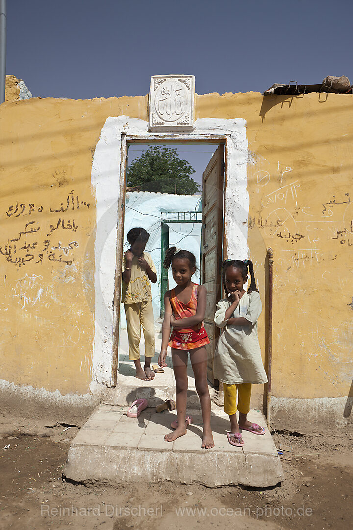 Nubisches Dorf auf der Insel Elephantine, Assuan, Aegypten