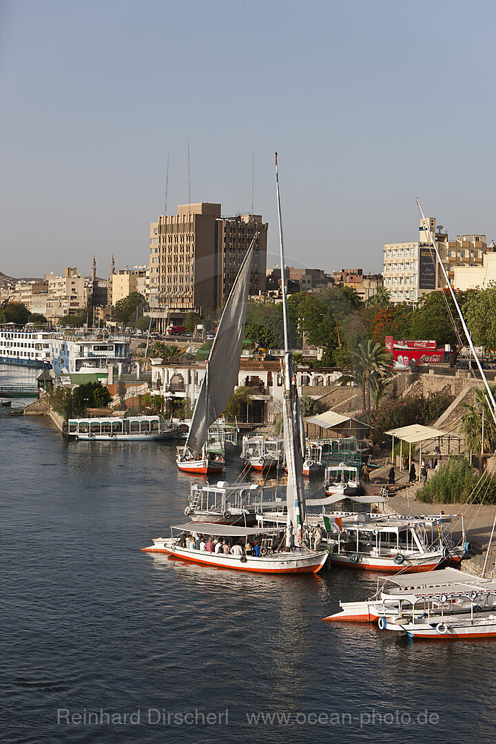 Uferpromenade von Assuan, Assuan, Aegypten