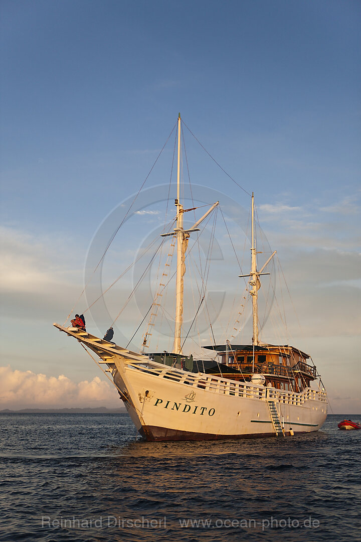 Kreuzfahrtschiff vor Sorong