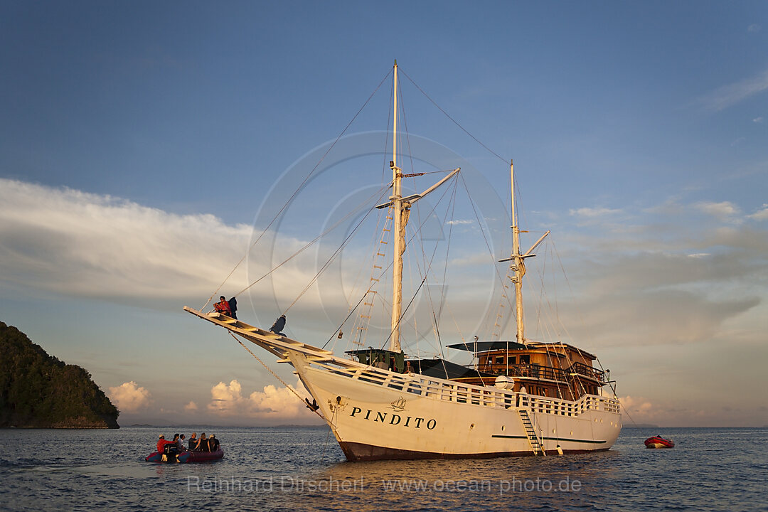 Kreuzfahrtschiff vor Sorong