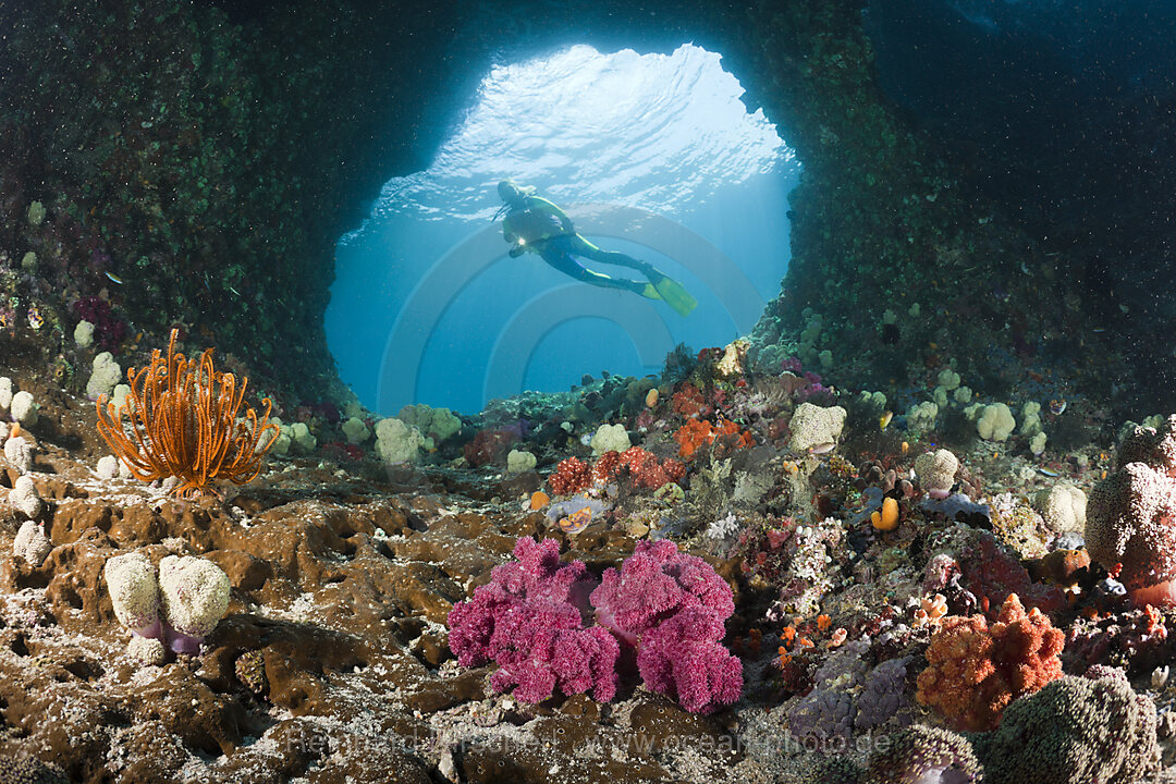Scuba Diver in Grotto