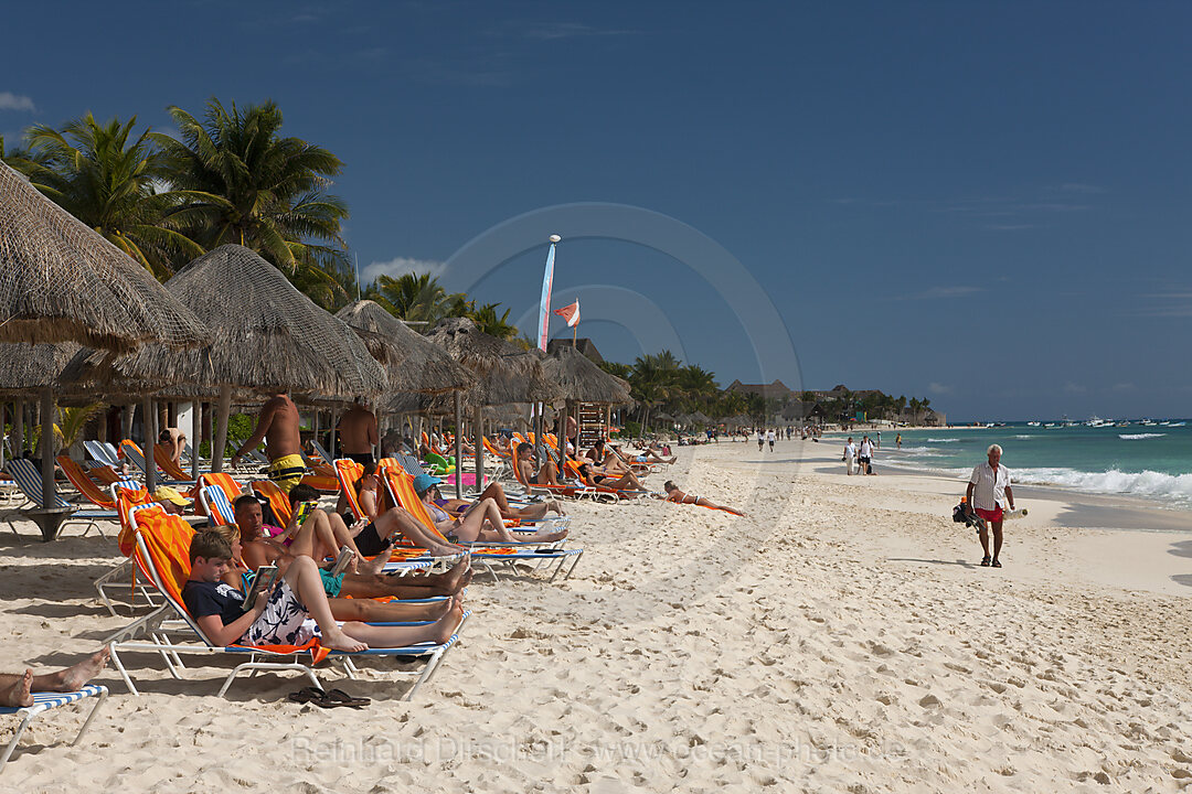 Strand Playa del Carmen, Riviera Maya, Halbinsel Yucatan, Karibik, Mexiko