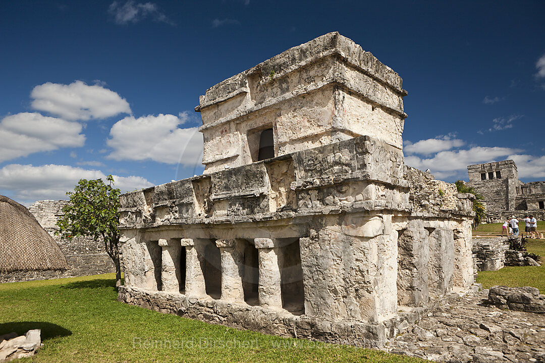 Maya Ruinen Freskentempel von Tulum, Riviera Maya, Yucatan Halbinsel, Mexiko