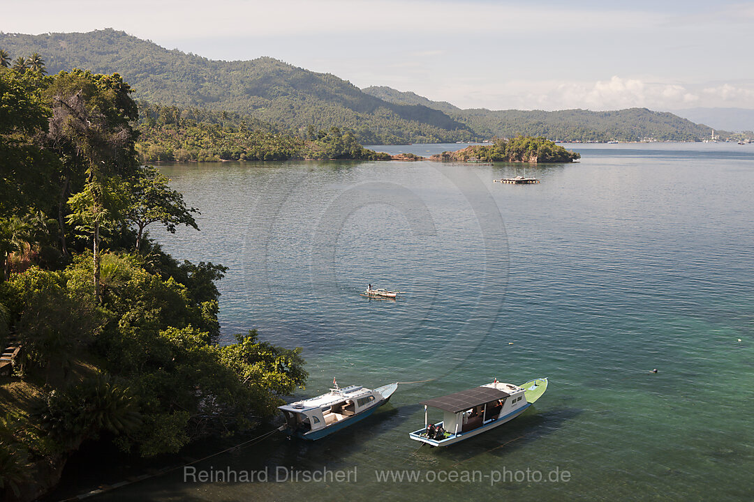 Blick von Lembeh Strait Resort