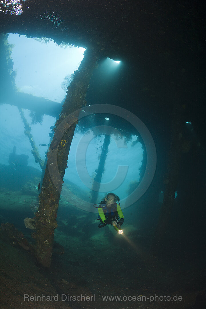 Scuba Diver at Liberty Wreck