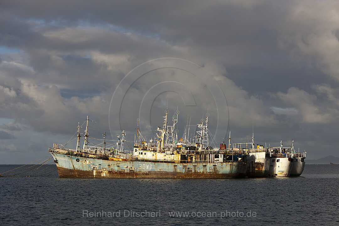 Cargo Boats laying at anchor