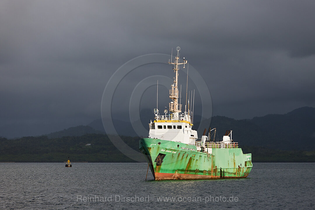 Cargo Boats laying at anchor