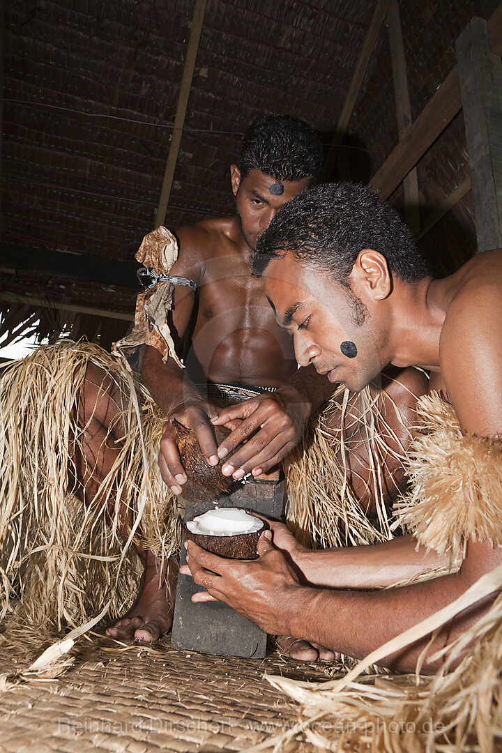 Natives perform Kava Ceremony