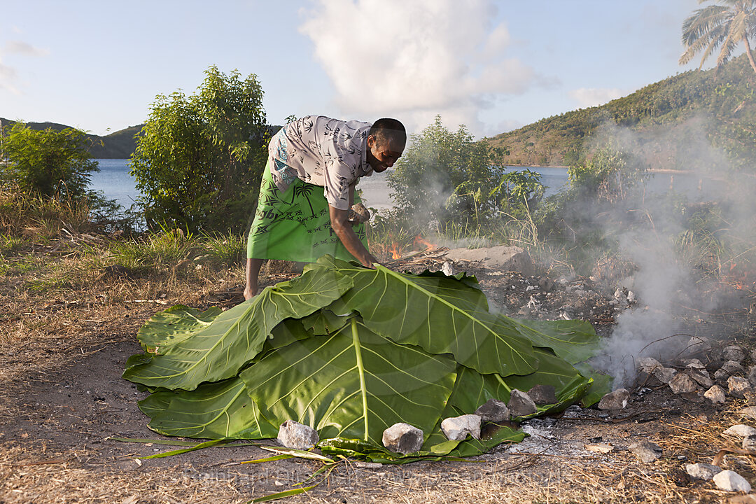 Natives cooking with Lovo Oven