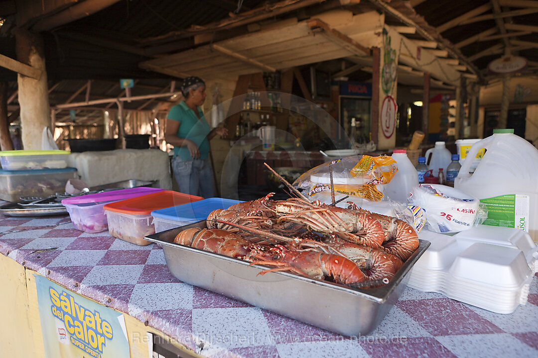 Seafood in Restaurant at Ensenada Beach