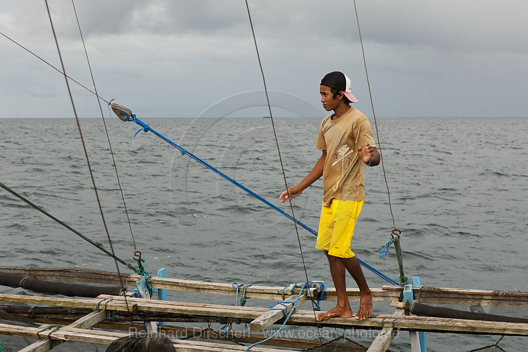 Fishermen living on Fishing Platform called Bagan