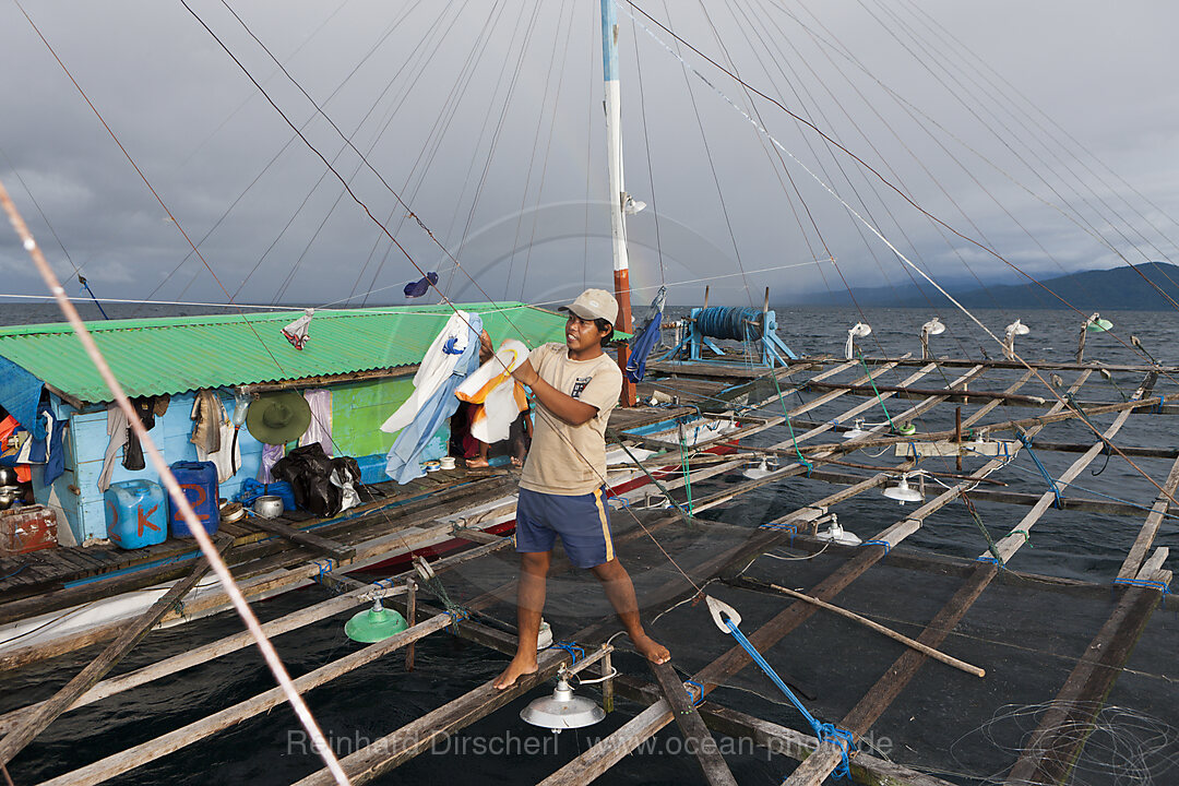 Fishermen living on Fishing Platform called Bagan