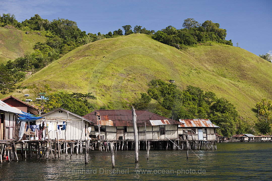 Fischerhuetten am Sentani See