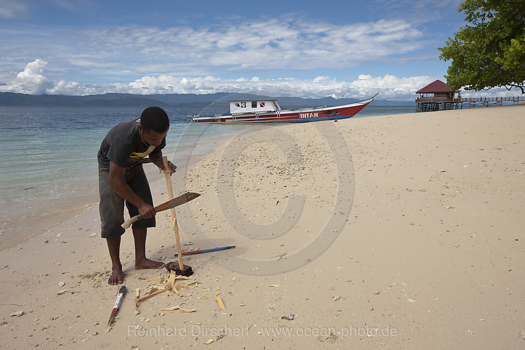 Native carving spare part of Outrigger Boat