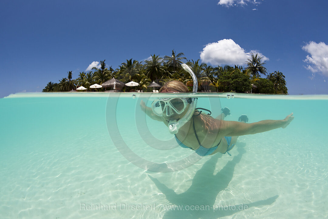 Schnorcheln vor Kurumba, Nord-Male Atoll, Indischer Ozean, Malediven