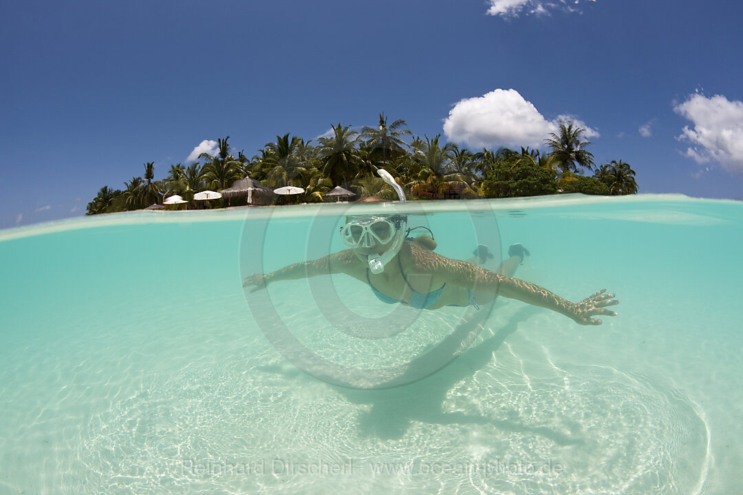 Schnorcheln vor Kurumba, Nord-Male Atoll, Indischer Ozean, Malediven