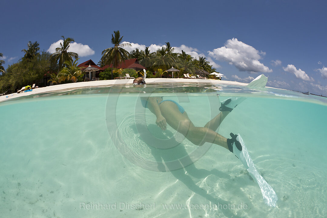 Schnorcheln vor Kurumba, Nord-Male Atoll, Indischer Ozean, Malediven