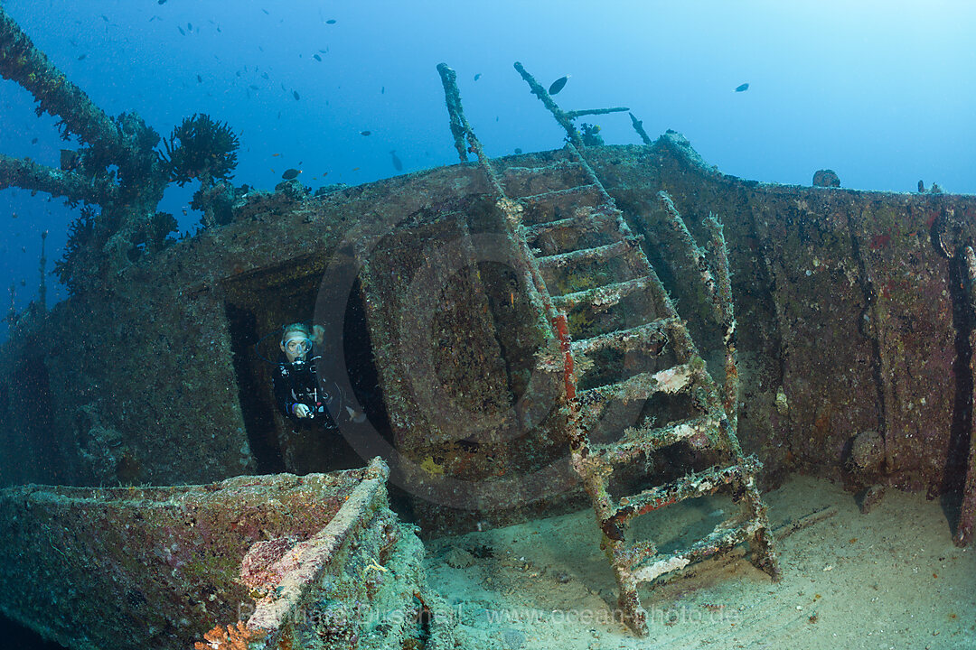 Scuba Diver at Maldive Victory Wreck