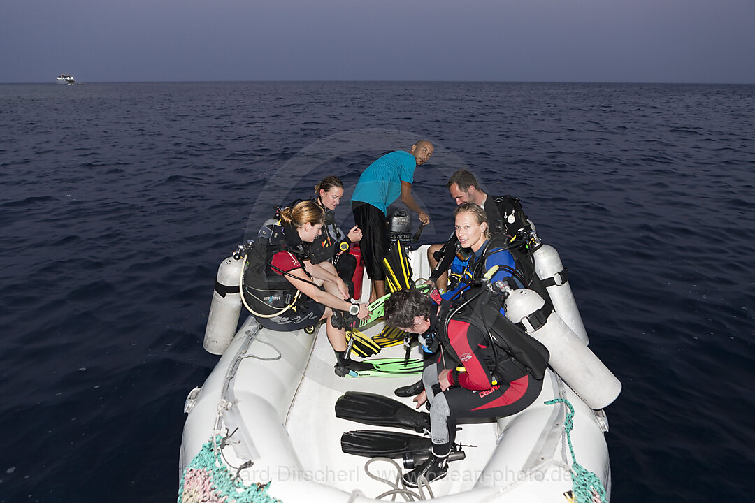 Scuba Diver in Zodiac