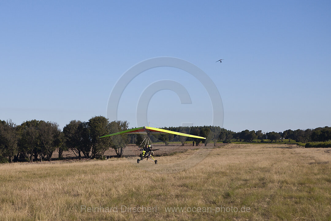 Tourists flying with ultralight trike