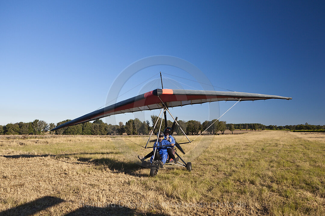 Tourists flying with ultralight trike