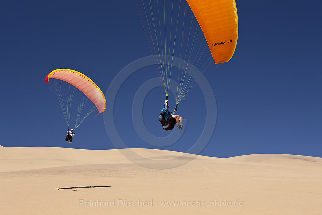 Paragliding over Dunes of Namib Desert