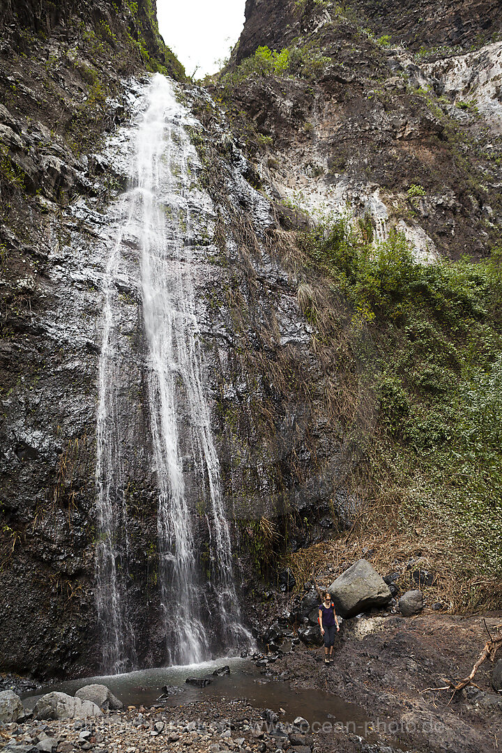 Wasserfall im Barranco del Infierno Hoellenschlucht, n/a, Adeje, Teneriffa, Spanien