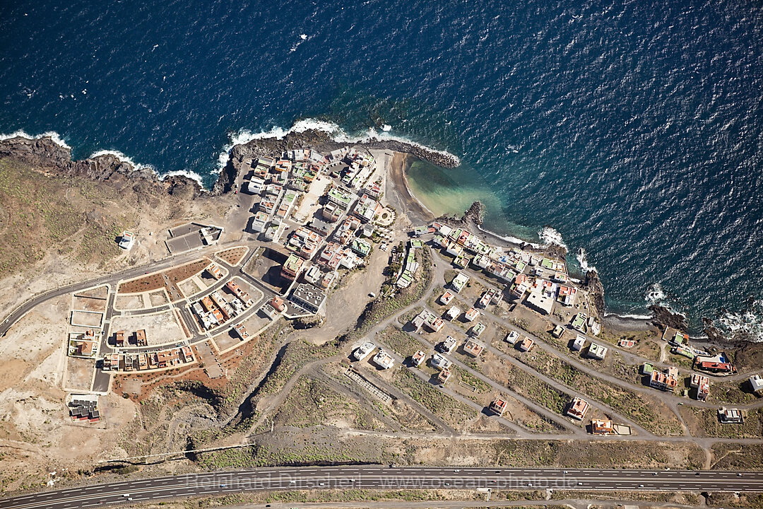 Luftaufnahme der Kueste bei Las Eras, n/a, Teneriffa, Spanien