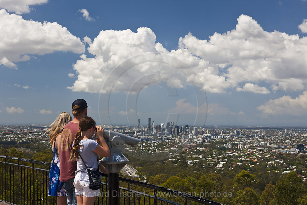 View of Mount Coot-tha Lookout over Brisbane, Brisbane, Australia