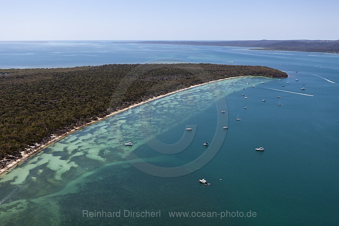 Aerial View of Peel Island, Moreton Bay, Brisbane, Australia