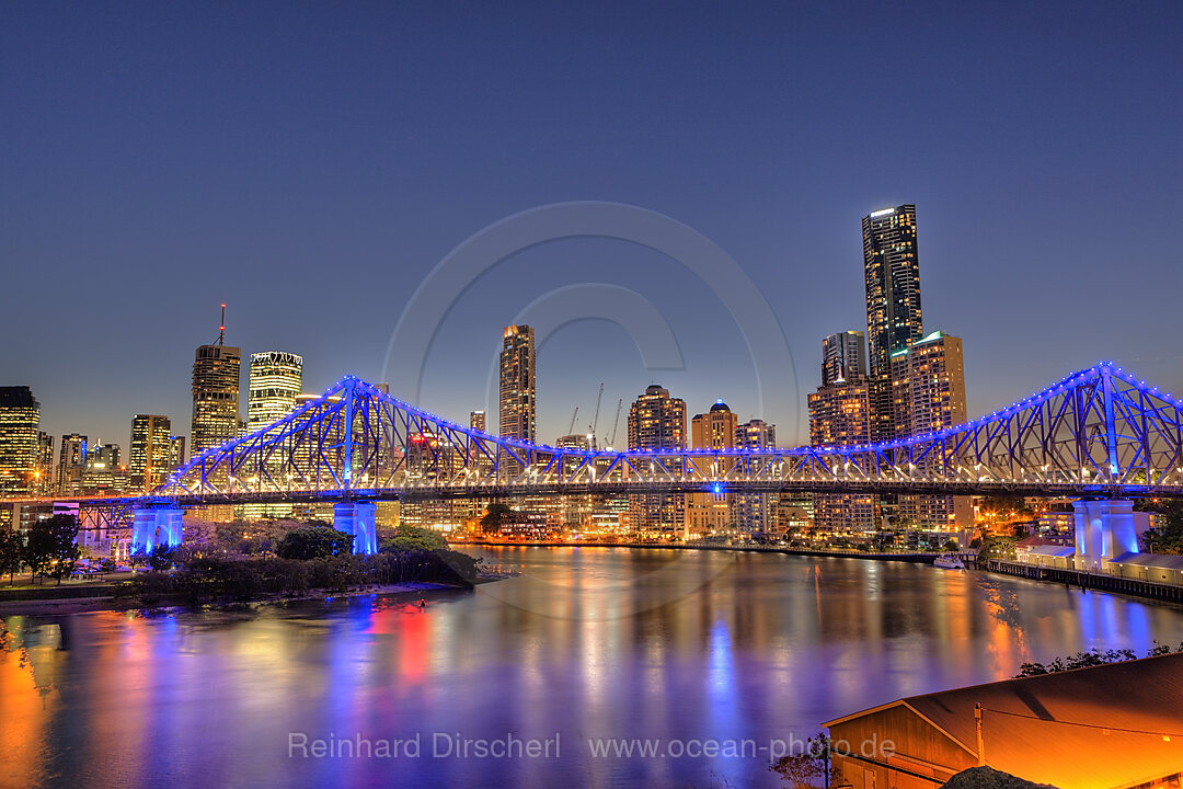 Brisbane Skyline und Story Bridge, Brisbane, Australien