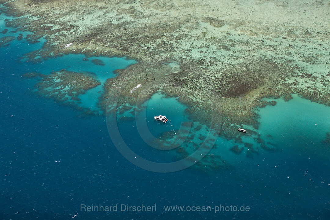 Aerial View of Great Barrier Reef, Queensland, Australia
