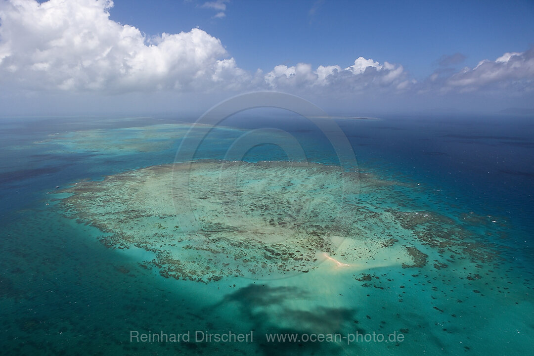 Aerial View of Great Barrier Reef, Queensland, Australia