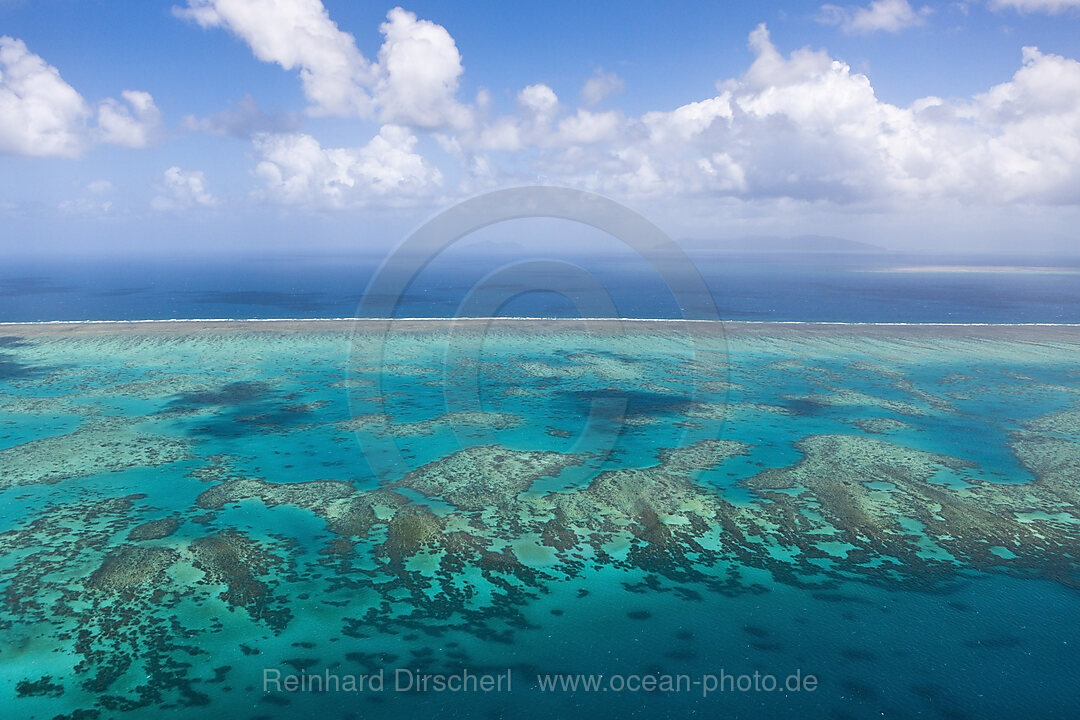 Aerial View of Great Barrier Reef, Queensland, Australia