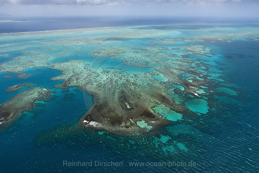 Aerial View of Great Barrier Reef, Queensland, Australia