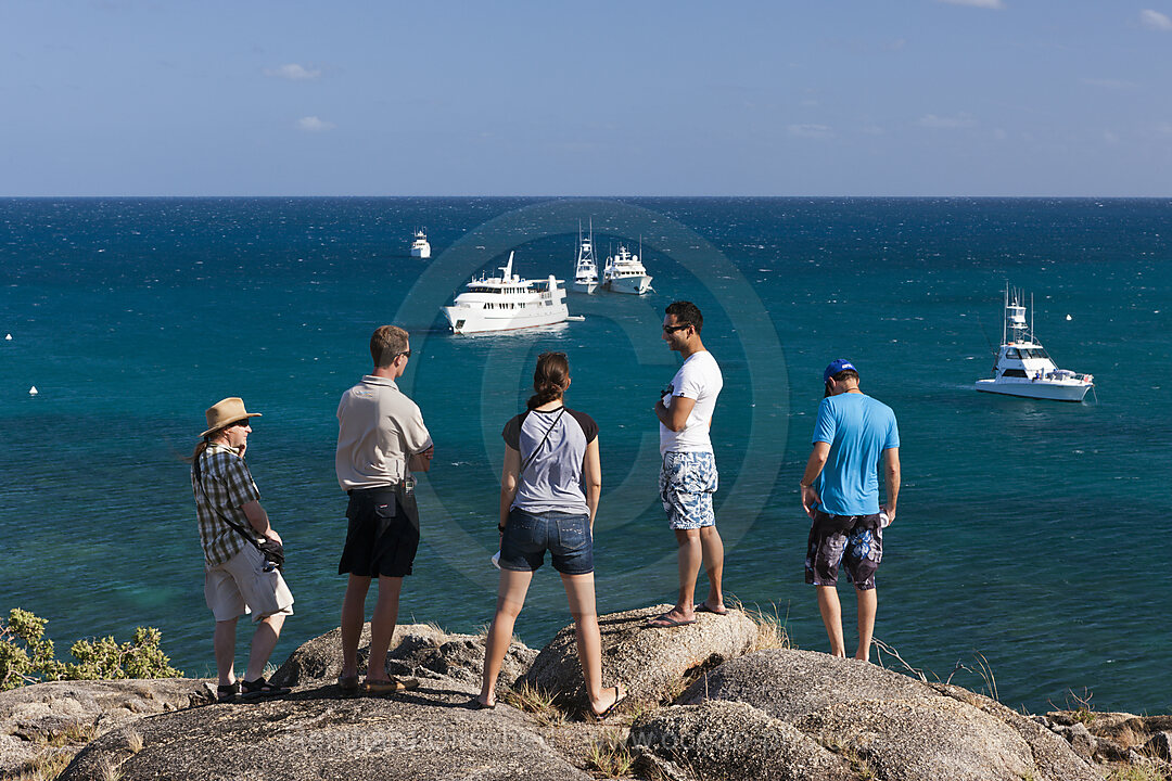 Touristen auf Lizard Island, Great Barrier Reef, Australien