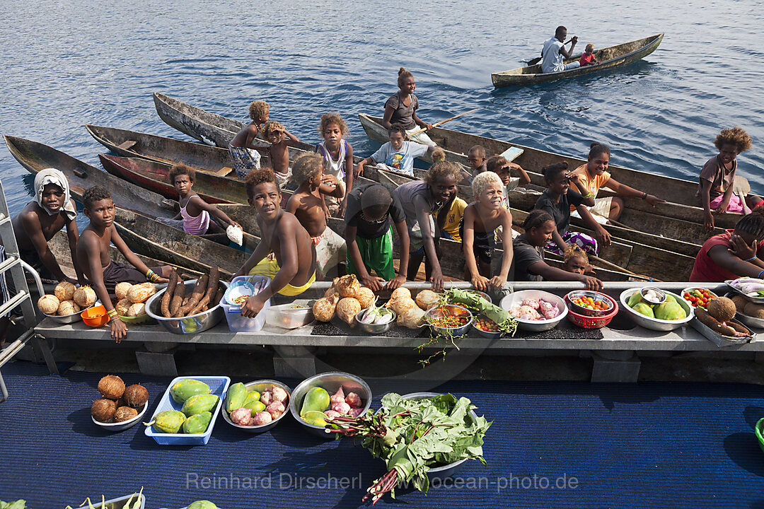 Boat Market with Fruits and Vegetables, Florida Islands, Solomon Islands