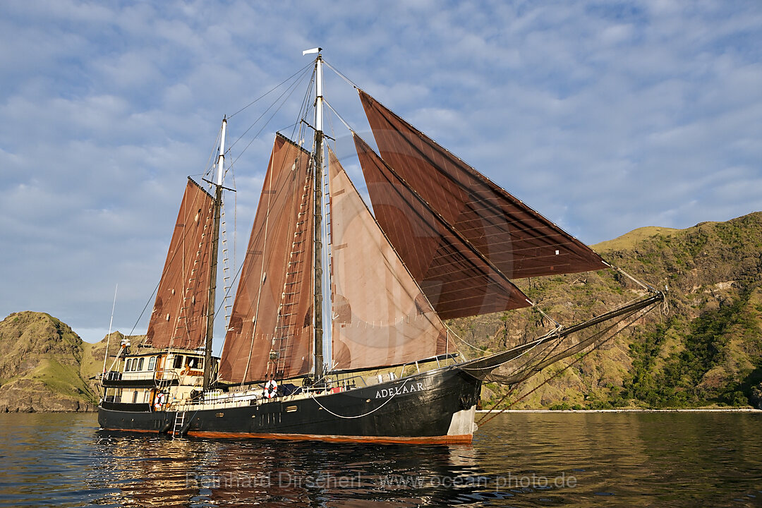 Tauch-Kreuzfahrtschiff SS Adelaar in Komodo, Komodo Nationalpark, Indonesien