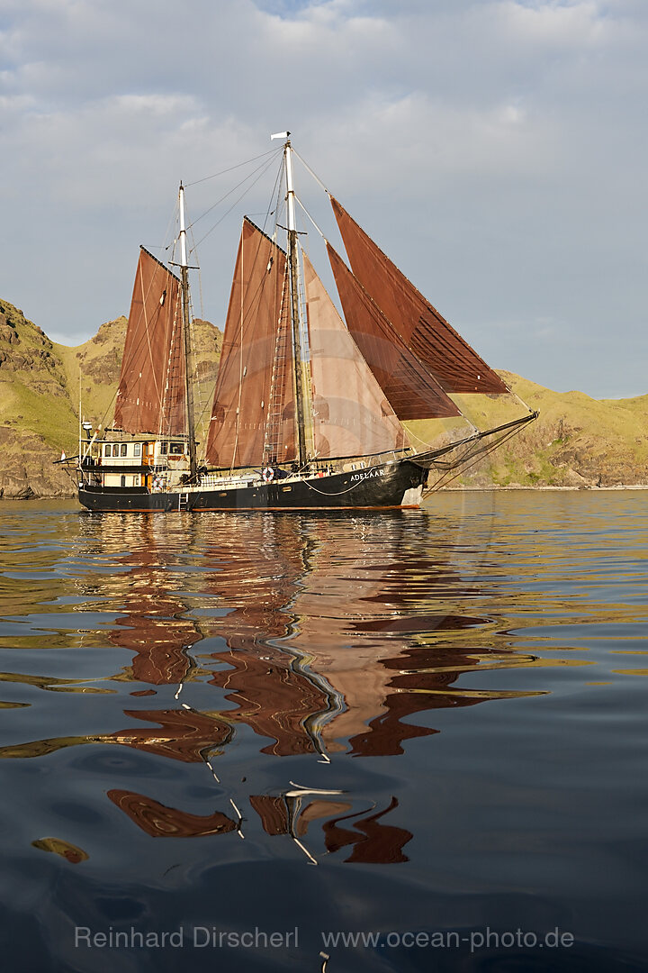 Tauch-Kreuzfahrtschiff SS Adelaar in Komodo, Komodo Nationalpark, Indonesien
